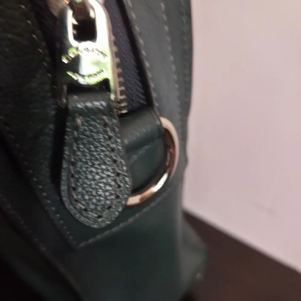 Coach Beckett Structured Dark Green Calf Leather Briefcase Beautiful F73524